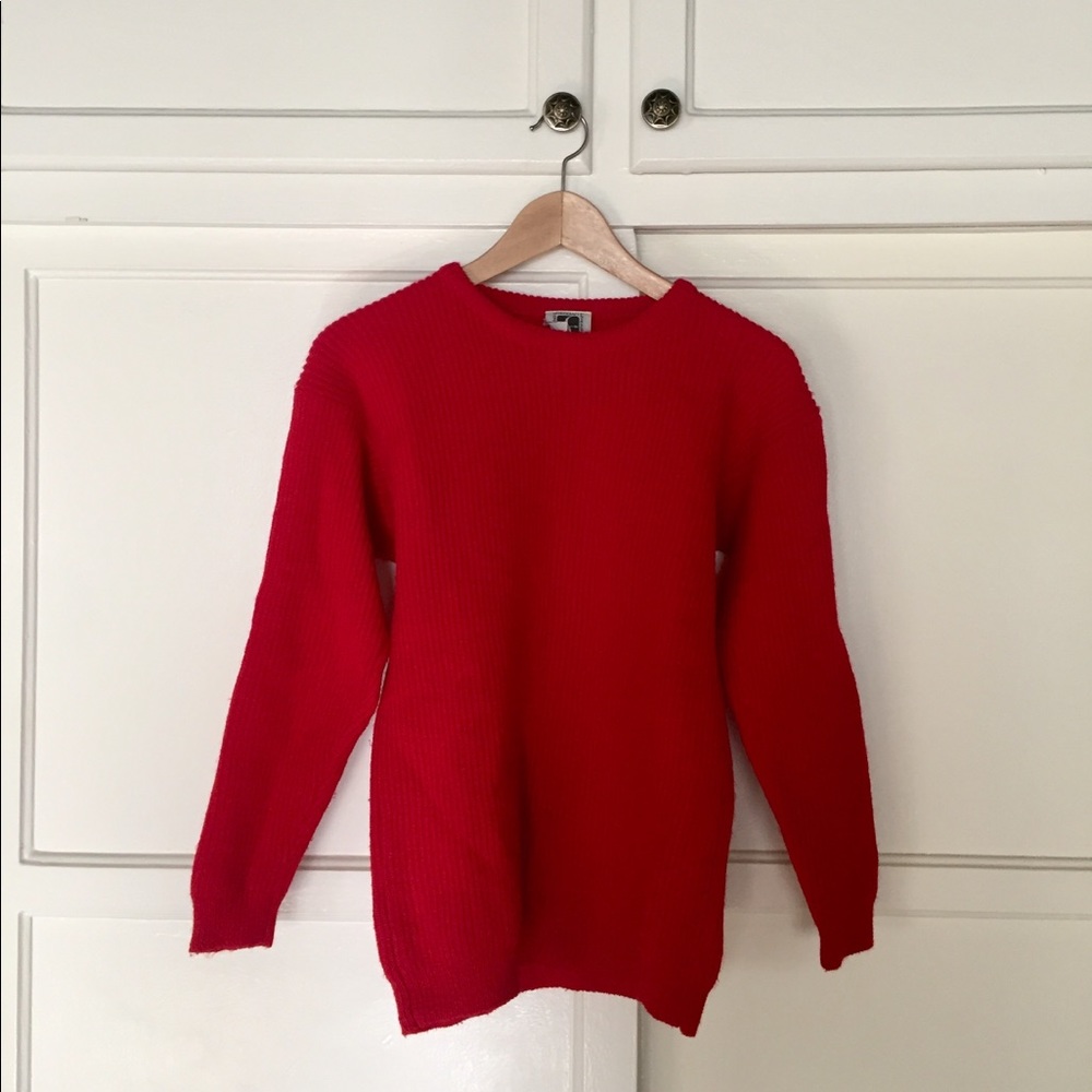 Vintage Australian 100% Wool Red Sweater - SM